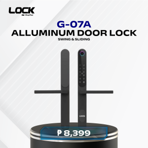 LOOCK G07-A Aluminum Door Lock | 7-in-1 Security System with Fingerprint & TUYA App | Home & office