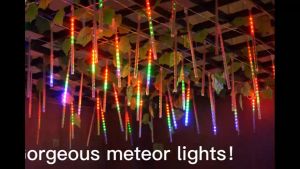 MaxFun Solar Power Plug In Christmas Lights Outdoor Waterproof Solar Meteor Light Christmas Lights Blinking Christmas Tree Light Meteor Shower Solar Light Christmas Light For Christmas Tree Xmas Lights On Sale Fairy Lights 8Tubes 192LED 288LED