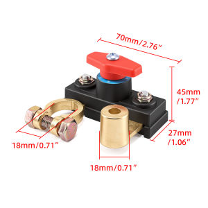 RYSJM | 12V 24V Dual Voltage Battery Master Cut Off Switch Zinc Alloy Structure Negative Pole Disconnect Tool Free Knob PCB Design