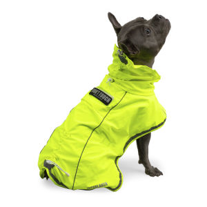 INTERLAKEN Dog Raincoat with Hood | Reflective Lightweight with Chest Flap | Adjustable Buckles for Perfect Fit | Small Medium Big Dogs Size S to 7XL