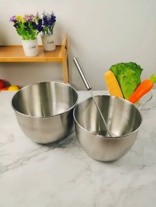 ชามสแตนเลสอเนกประสงค์ 2 ชุด พร้อม ฝา มี 2 เกรดให้เลือก