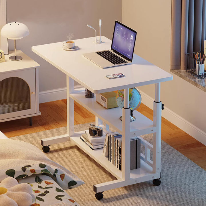 Elevatable Computer Table （L60/80）cm Bedside Laptop Desk With Wheels
