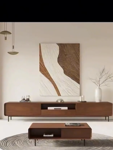 ตู้วางทีวี ตู้เก็บของไม้แข็งแรง สามารถจัดเก็บของได้มาก ไม้เนื้อแข็งตู้วางทีวพร้อมลิ้นชัก โต๊ะกาแฟตั้งพื้นสไตล์โมเดิร์นสำหรับห้องนั่งเล่น ใช้งานเป็นชั้นข้างทีวีหรือไซด์บอร์ด ตู้ทีวีไม้