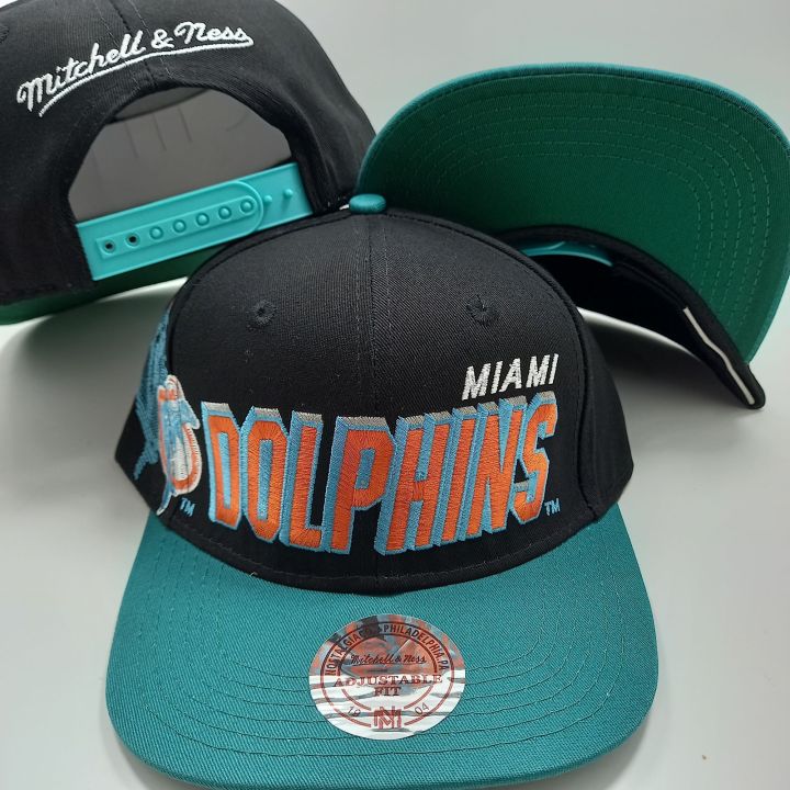 Topi Snapback Miami Dolphins Mitchell&Ness Vintage Premium Quality
