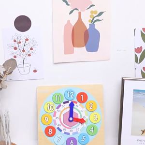 [Happy Kids] Wooden Alphabet Puzzle Spelling Matching Board Educational Toy Clock Learning Mainan Ejaan 单词拼图玩具 - BT431