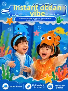 JOYCS | DIY Ocean Theme Cartoon Headwear Animal Performance Props