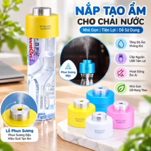 Nắp Tạo Ẩm Chai Nước Mini Phun Sương Dùng USB Nhỏ Gọn Tiện Dụng