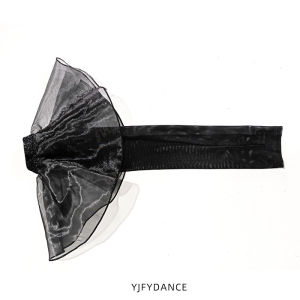YJFY Dance | Dancing Arm Sleeves With Polka Dot Flocked Mesh Flared Design