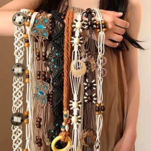 Retro Bohemian Waist Belt Womens Handwoven Decorative Skirt Accessory Versatile Elegant High-End Feelings Waist Chain
