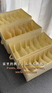 Fabric Foldable Clothes Organizer Box Storage Baskets Pants Shirt Dress Storage Box Wardrobe Drawer
