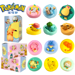 Bandai | Anime Poké Mon Blind Box Model Figure 1-12 Pcs Pikachu Sleep Series Interior Hand Sleeping Position Toys Gift for Sfriends