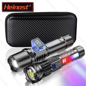 High Power LED Flashlight Telescopic Zoom Emergency Torch Lights With Rechargeable  Battery Lantern  For Outdoor Camping Hiking