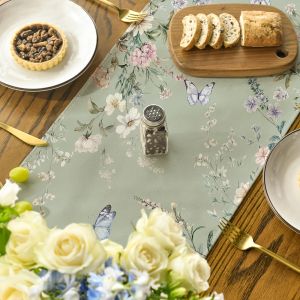 【Spring Wildflower】Print Table Runner Washable Wedding & Family Banquet Table Setting