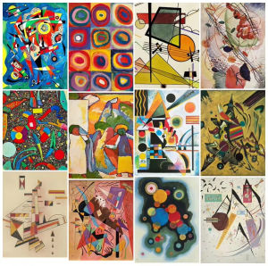 Jigsaw Puzzle 500 1000 1200pcs Wassily Kandinsky Abstract Art Colorful Paper For Adults Handcraft Gift Brain Teaser Family Game