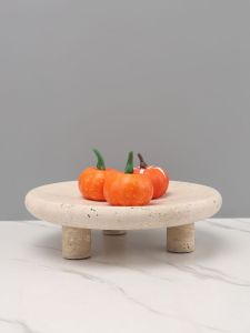 Mặt Bàn Trang Trí Bằng Đá Khoáng Kiểu Âu Sang Trọng Hình Tam Giác Tròn Đựng Trái Cây Để Bàn Phòng Khách Nhà Hàng Mẫu Phòng Trang Trí Gia Đình