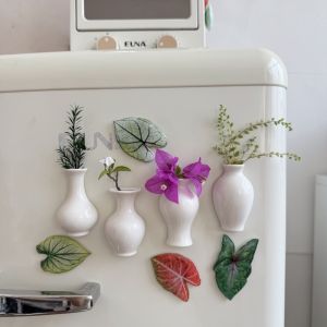 Móc Tủ Lạnh Gốm Sứ 3D Mô Phỏng Hoa Tươi Từ Trung Quốc Đại Lục Trang Trí Tường Treo Móc Treo Đồ Dùng Nhà Bếp