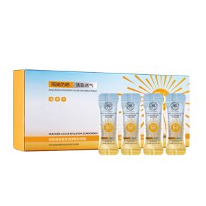 30 Bags Pack Womens Sunscreen Portable Lightweight Non-Greasy SPF50+ Facial Protection Travel Size Disposable Sample