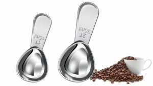 1T 2T 15ml 30ml Fashion Stainless Steel Short Handle Round Coffee Spoon Tea Milk Specialized Measuring Spoon
