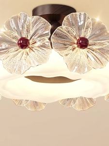 LANGSHANGZHAOMING | French Vintage Luxurious Glass Ceiling Light