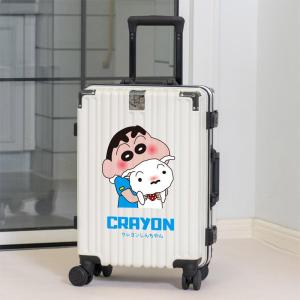 Durable Luggage Suitcase for Travel Women Men Hard Shell Carry-On Bag with Combination Lock Cartoon Pattern Polyester Interior