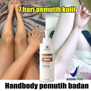 Body Lotion Whitening Niacinamide & Arbutin Brightening Body Serum Untuk Kulit yang Susah Putih, Kulit Kusam, Brightening Hand and Body Lotion Niacinamide Body Serum Pemutih Badan Permanen