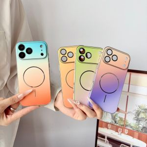 Aesthetic Case for iPhone 13 14 15 16 17 Pro Max 16 Plus 15 Plus 14PLUS Case for Women Girls [Compatible with Magsafe] Cute Girly Trendy Glitter Sparkly Rainbow Magnetic Protective Phone Cover