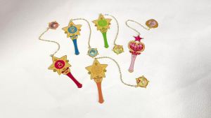 Bandai | Bộ Đánh Dấu Trang Kim Loại Hình Thủy Thủ Sao Thủy Sao Hỏa Sao Mộc Sao Kim Mặt Trăng - Bộ Đánh Dấu Trang Hình Ngôi Sao Hình Học Có Dây Xích Dành Cho Người Yêu Sách Và Người Sưu Tầm Quà Tặng Giáng Sinh