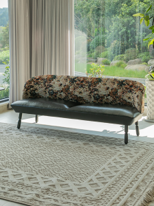 Retro Fabric Sofa Chair Nordic Designer Style Casual Living Room Simple Straight Row Sofa Small Household Living Room