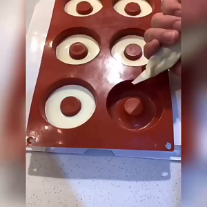 2pcs Silicone 6 Cavity Baking Mould Silicon Dessert Mold Non Stick Silicone Mini Donut Cake Pan Acuan Donut