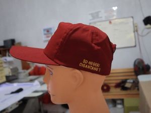 Topi Sekolah Bordir Custom Nama Anak Dan Nama Sekolah