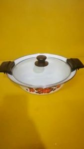 Nồi men (lẩu) nội địa Nhật size 28cm cao 9cm (mã 757) Dùng được bếp từ