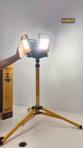 KEELAT 20V Cordless LED Work Light with Stand 6000LM Adjustable Tripod Work Light for Indoor Outdoor Construction Site