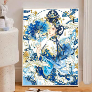 Kayou | Girl Painting By Numbers for Adults DIY Kits HandPainted on Canvas Oil Picture Drawing Coloring By Number