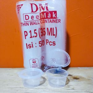 ( 5 PACK ) Cup Saus Sambal / Thinwall Saus Cup Uk 35ml isi 50pcs PER PACK