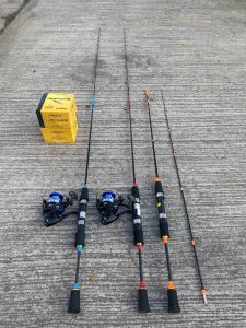 SATU SET JORAN UL BLACKBASS FIBER SOLID 165CM 180CM 198CM 2-6lb REEL SIMURA