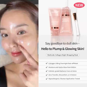 Medicube Collagen Night Wrapping Peel Off Facial Mask  75ml Overnight Sleeping Mask For Elasticity & Hydration Care Reduces Sagging & Dullness - Collagen Extract For Radiant Skin