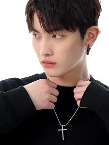 TERBARU KALUNG PRIA WANITA TITANIUM MODEL BELUT LIONTIN SALIB HIP HOP KOREA