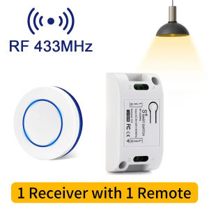 433Mhz Smart Light Switch LED Push Button Switch Universal Wireless Remote Control AC 110V 220V 10A Relay controller for Lamp