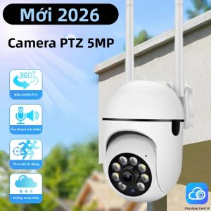 Mini 5MP Wifi PTZ Camera An Ninh Không Dây Ngoài Trời Trong Nhà Tự Động Theo Dõi Trẻ Em Tầm Nhìn Ban Đêm Giám Sát Màu Sắc Cam720 Ứng Dụng