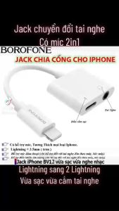 Cáp jack chuyển đổi tai nghe sang chân tròn 3.5 mm có hỗ trợ mic đàm thoại