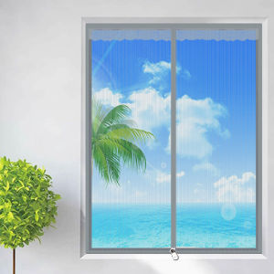 Zipper Fish Thread Silk Voile Anti-Mosquito Car Window Shade Velcro Screen Window Self-Adhesive For Home Self-Installed Screen Door Curtain Customized Door Curtain