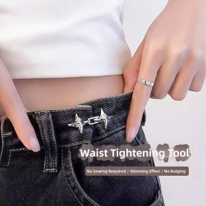 Waist-Cinching Easy-Adjustment Denim Jeans