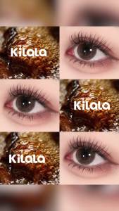 Kilala Kính áp tròng màu tự nhiên 6 tháng Wild Fruit Brown/Cat Eye Brown/K24 Coffee Brown DIA 14.2mm Lens nâu có độ (0-8) 1cặp