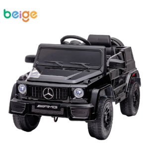 Beige Electric car for kids Kid Ride on Car with remote Jeep Off-road 4 Wheel With Music&Light for 2-8 Years Kid Christmas gift