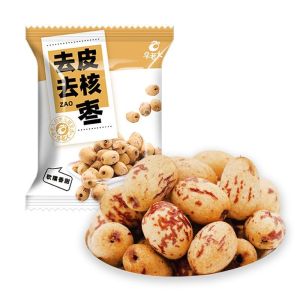 400g/10Packs Dried Peeled Red Dates Pitted Crisp Dates Nutritious Dried Fruits Snacks 去皮红枣干 去核脆枣 营养干果零食