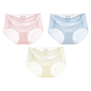 Quần lót tam giác nữ MiiOW bằng lụa băng cotton cạp vừa mỏng không để lại vết