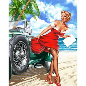 KAYOU | DIY Painting By Numbers Motorcycle Landscape Oil Paint By Numbers Drawing By Numbers Unique Gift Home Decor