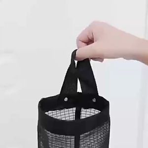 Trash Bags Holder Kitchen Plastic Mesh Garbage Bag Storage Bag Dispenser Organizer