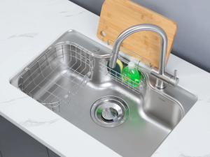 Chậu rửa Kluger Taki Series KT8050SL Plus inox 304 liền khối dày 1.0mm bề mặt super linen chống xước