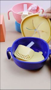 Baby  Snack Bowl / Wadah Penyimpanan /PENYEKAT FILTER /Alas cangkir hiapsBowl Peralatan Makan Bayi Silikon Mangkok  MPASI BPA FREE B464-465